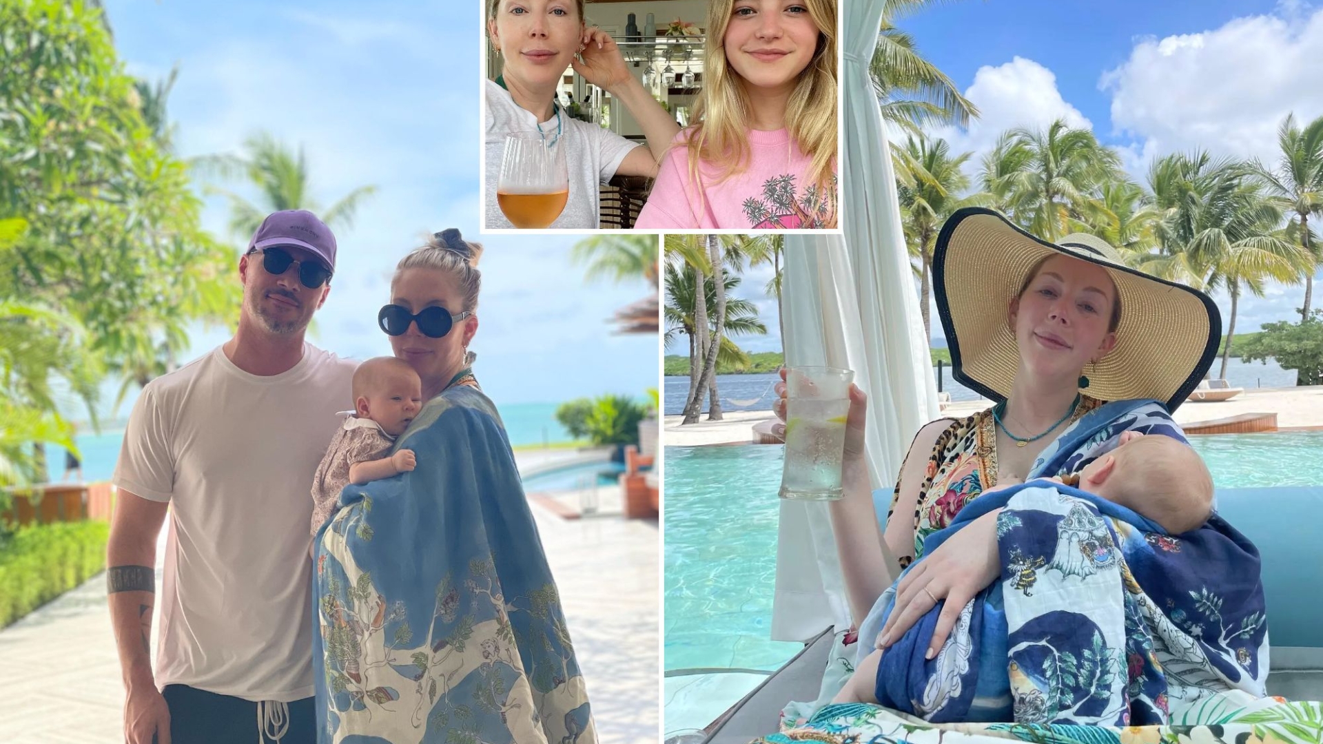 Inside Katherine Ryan&rsquo;s luxury family holiday to Mauritius as she goes make-up free & breastfeeds newborn baby by pool