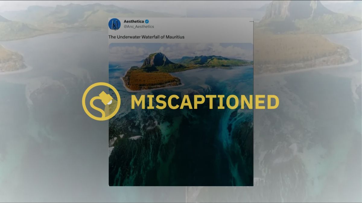 Is This a Picture of an 'Underwater Waterfall' in Mauritius?